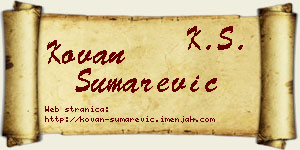 Kovan Šumarević vizit kartica